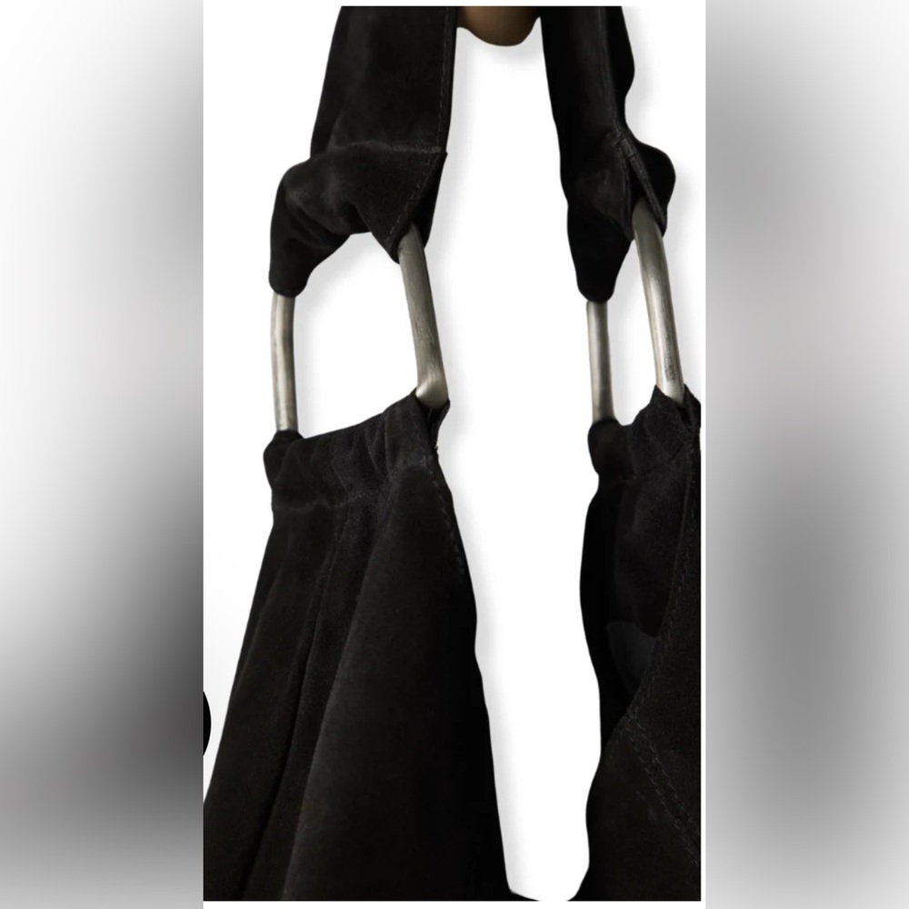 Free People Bobbi Suede Slouch Tote in Black - Picture 3 of 4